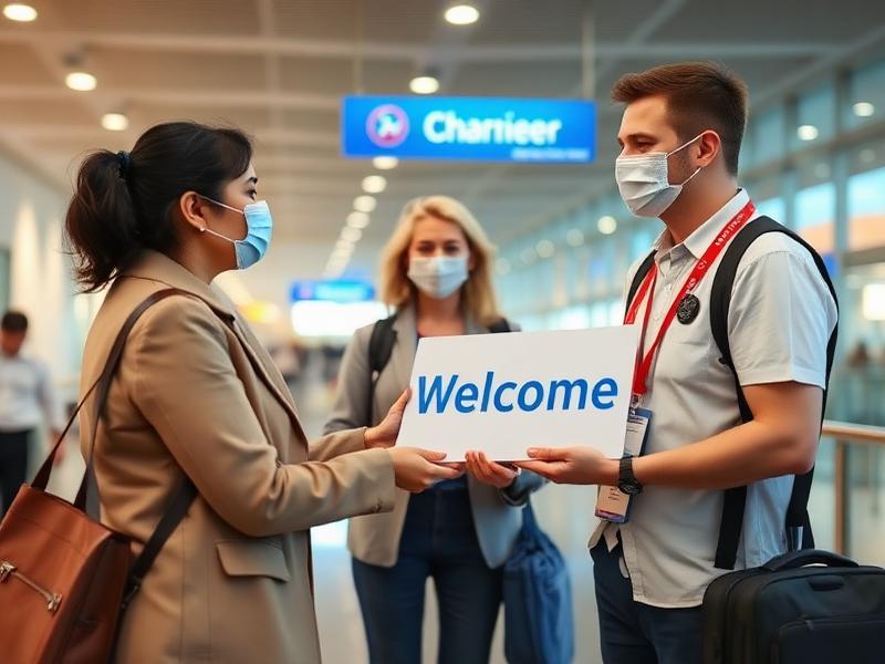 Warm welcome at the airport Warm welcome at the airport